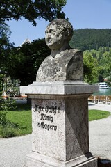 Obraz premium Bust Max Josef I., Koenig von Bayern, in Rottach-Egern at Tegernsee, Upper Bavaria Germany