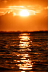 sunset in the sea
