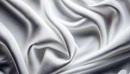 Fototapeta premium Abstract background texture of natural white color fabric. Generated image