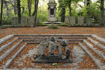 Memorial at Berliner Platz, Wuerzburg, Franconia, Bavaria, Germany, Europe