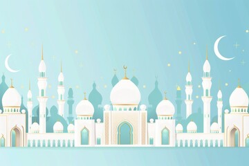 Fototapeta premium Islamic new year greeting celebration background