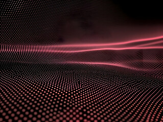 Abstract Red Dotted Wavy Background Creates a Dynamic and Modern Feel with Subtle Light Effects