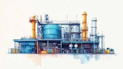 Obraz premium Innovative Industrial Facility Overview