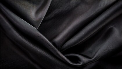 Obraz premium Abstract background texture of natural black color fabric. Generated image