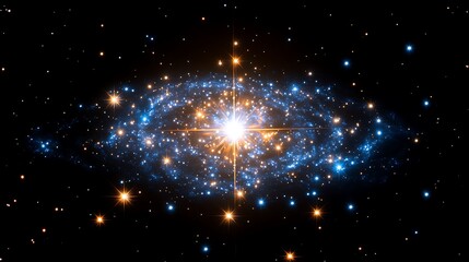 Obraz premium A star-forming region glowing brightly with vibrant gases and dark clouds.