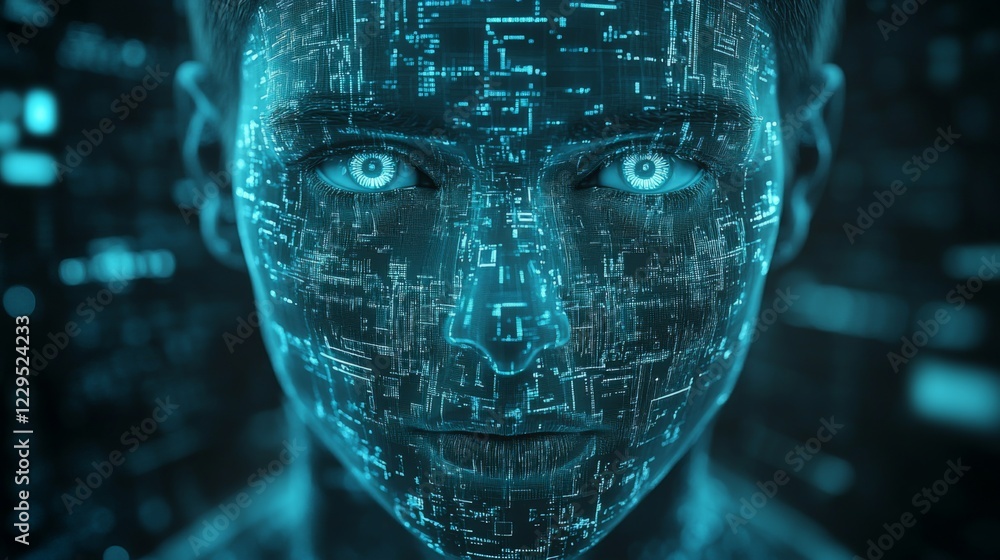 Poster exploring the intersection of ai and humanity