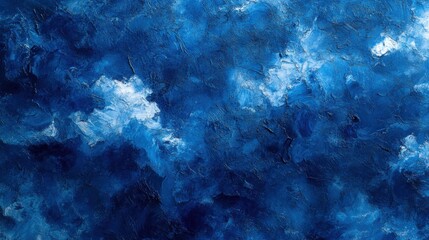 Fototapeta premium Dynamic ocean waves abstract blue tones creative studio aerial view serene mood