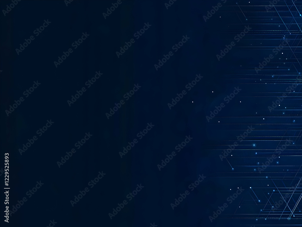 Poster abstract background shows interconnected lines and glowing dots forming intricate patterns elegantly