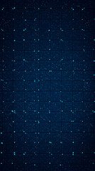 Abstract Technology Background with Futuristic Grid Pattern and Glowing Blue Lights