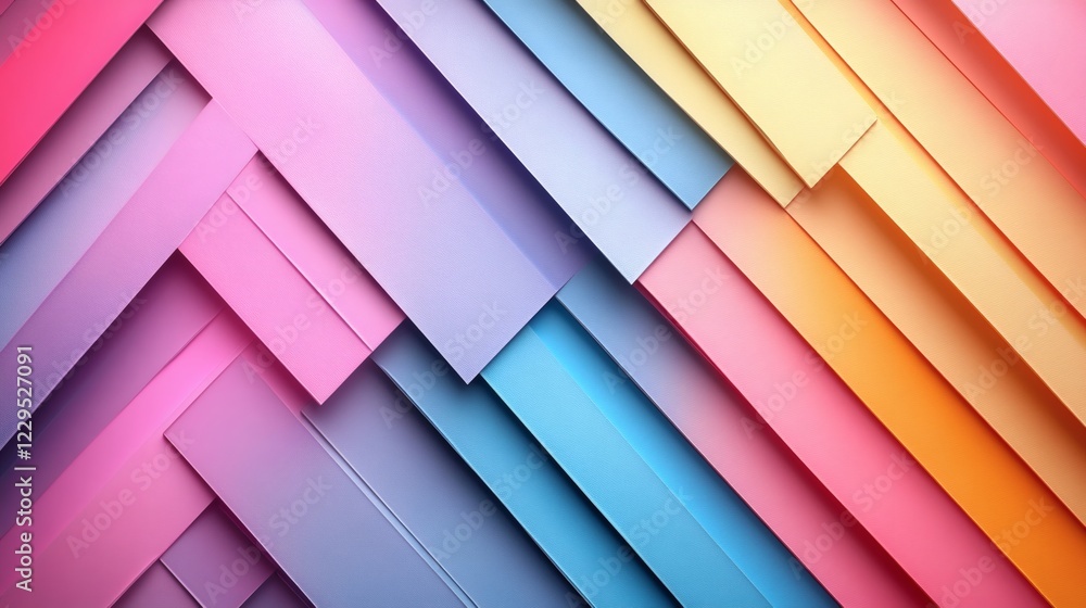Poster geometric background featuring pastel diagonal lines in varying thicknesses overlapping creating a s