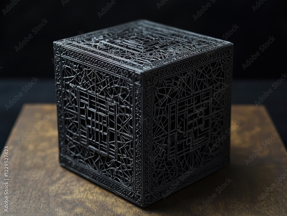 Poster 3d-printed battery utilizing nanotechnology features intricate design for enhanced durability and en