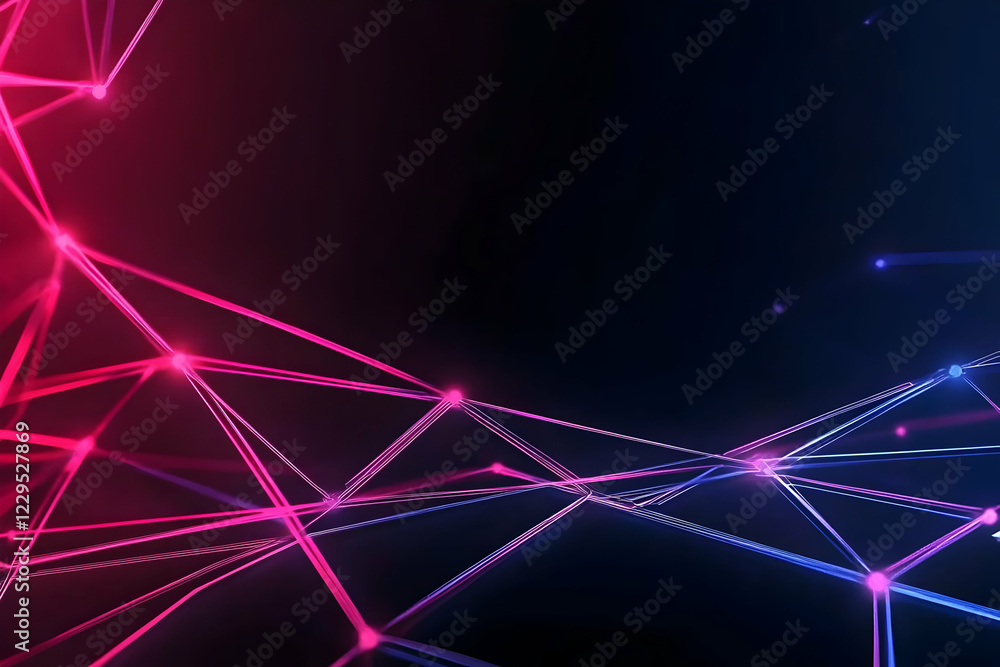 Poster abstract neon geometric lines background creates dynamic visual interest