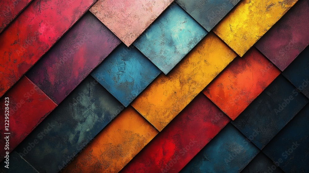 Poster geometric background featuring pastel diagonal lines in varying thicknesses overlapping creating a s