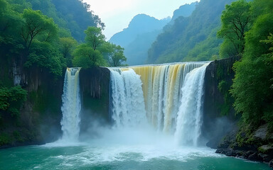 Fototapeta premium waterfall in the forest