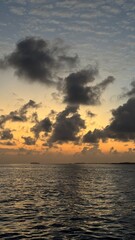 sunset over the sea