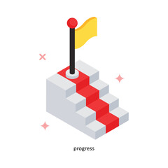 Progress Vector Filled icon Style. Eps 10 File 