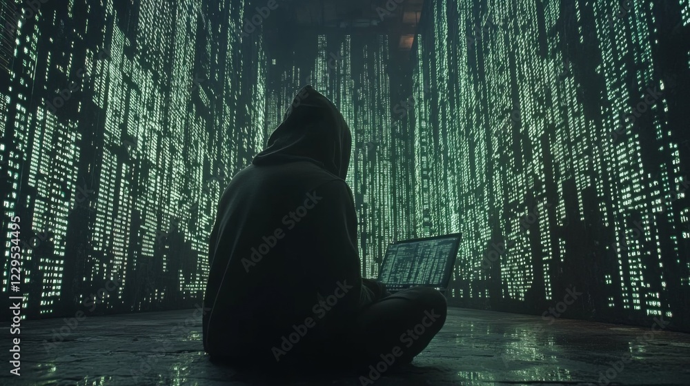 Poster exploring the digital realm a glimpse into cybersecurity