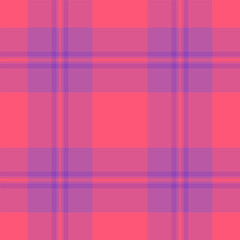 Vibrant coral and lavender plaid pattern.  Perfect for textile design, fashion, websites, or branding projects needing a cheerful, trendy aesthetic. Seamless repeat for versatile use.