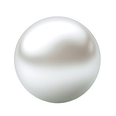 Obraz premium white pearl on white & transparent a background.