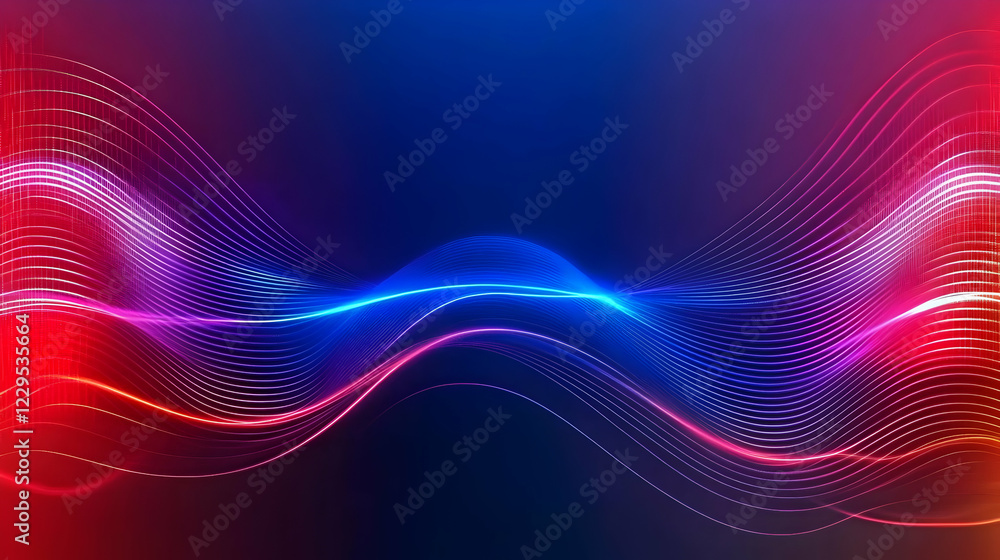Poster abstract neon wave background flows smoothly with vibrant colors and dynamic energy
