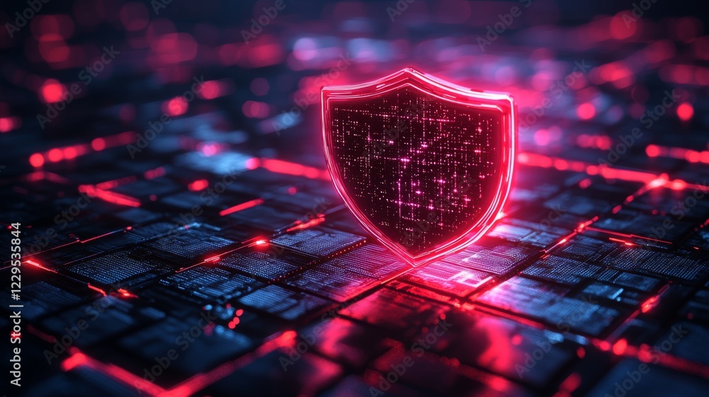 Poster digital security shield protecting your data
