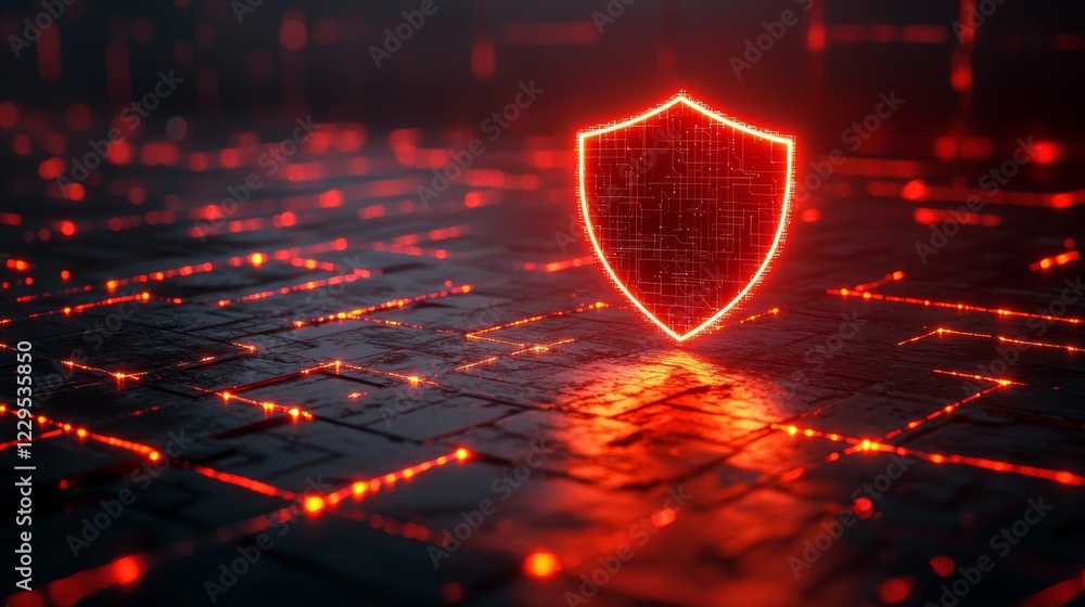 Poster digital security shield protecting your data
