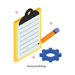 Technical Writing Vector Filled Icon Style. Eps 10 File 