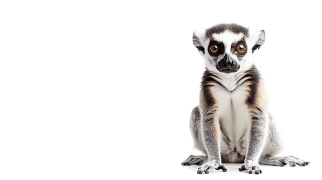 Lemur isolated over white background