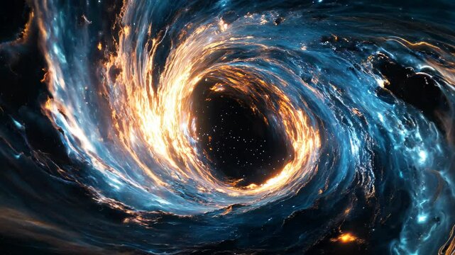 Sci-Fi Space Phenomenon &ndash; Fiery Gravitational Singularity - made with Generative AI