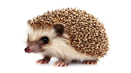 Obraz premium Hedgehog isolated over white background