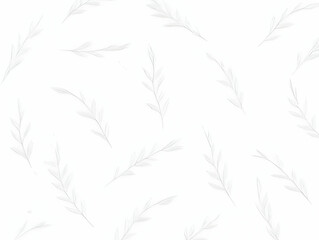 Naklejka premium Delicate Grey Botanical Illustration Forms a Repeating Pattern on a White Background