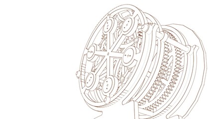  clock graphic symbol 3d illustration