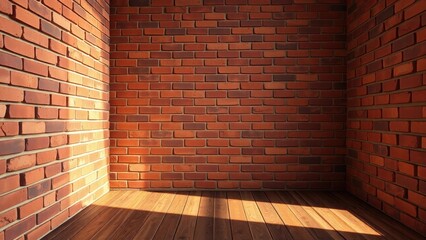 Brick room with window shadow