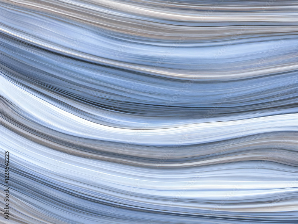 Aufkleber abstract blue and gray wavy lines background creates a smooth and elegant visual with soft curves