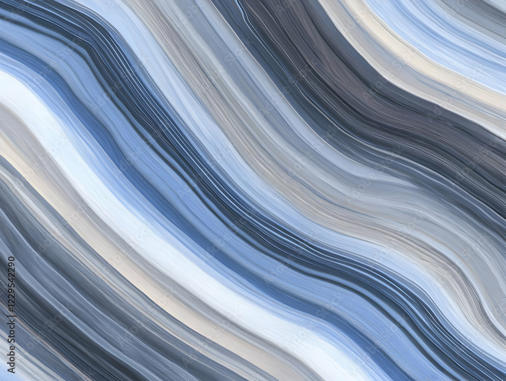 Poster abstract blue and gray wavy lines background creates a smooth and elegant design.