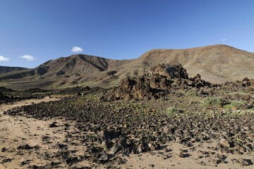 Hornitos in Los Toneles , Barranco Valle de la Cueva , Fuerteventura , Canary Islands