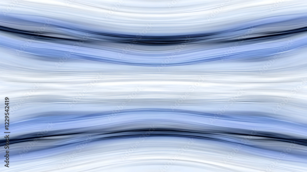Poster Abstract Blue and White Wavy Background Creates a Smooth, Flowing Design with Subtle Color Variations.