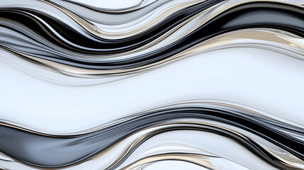 Obraz premium Abstract Background Forms Flowing Lines and Curves in Black, White, and Gray Tones