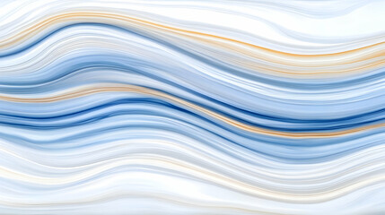 Abstract Blue and Gold Wavy Lines Background Creates a Smooth and Elegant Design.