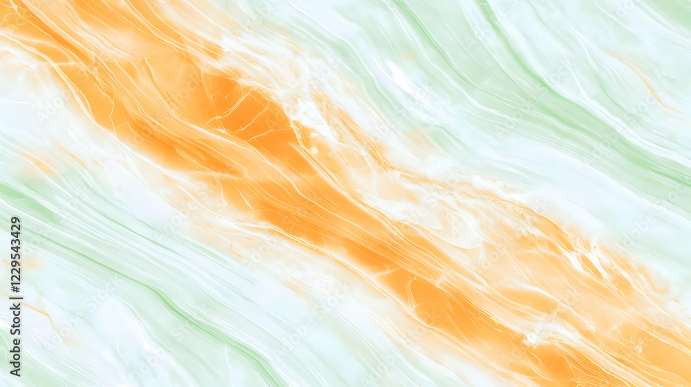 Poster abstract orange and green marble texture background creates a visually appealing design with smooth 
