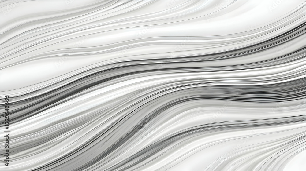 Poster abstract gray and white wavy lines background creates a smooth and flowing visual