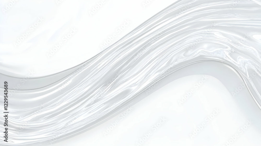 Poster abstract white flowing fabric creates a smooth, elegant background with subtle texture.