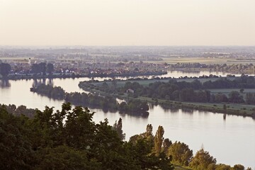 Danube river , view from Walhalla , Upper Palatinate Bavaria Germany