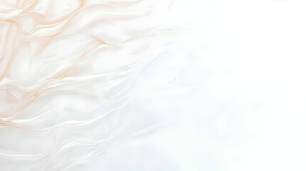 Obraz premium Abstract White and Beige Flowing Fabric Background Creates a Smooth, Elegant Texture with Soft Folds.