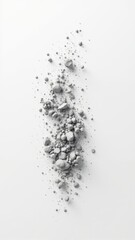 Obraz premium Gray aggregate scattered artfully across a smooth white surface creates a striking contrast