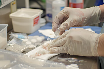 Detailed Demonstration of Proper Oozing Wound Care and Management Techniques