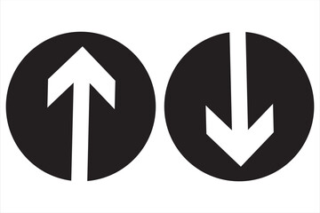 Up and Down Arrows icon. Vector illustration of a colorful Down and up arrows icon Design.