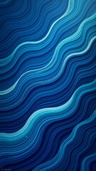 Flowing waves of blue hues create a serene underwater experience in this artistic design