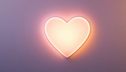 Warm Glowing Heart Symbol of Love and Affection