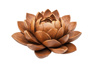lotus leaf wood art flower.